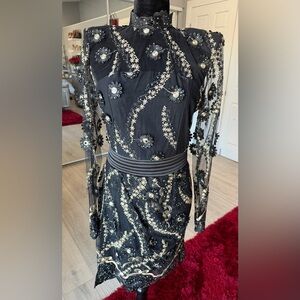 Zhivago Midnight Black Sequin Gown